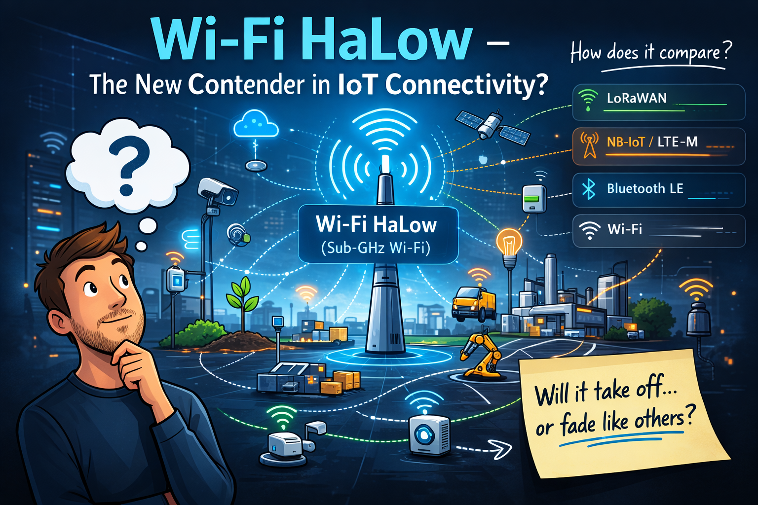 Wi-Fi HaLow – A New Contender in the IoT Connectivity Space?